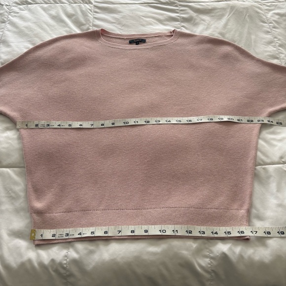 Quince Dolman Sweater Crew Cotton Cashmere Link Stitch Sugar Stone Sz M - Picture 13 of 16